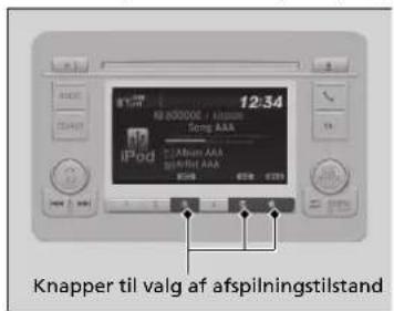 12:34 Knapper til valg af afspilningstilstand