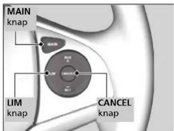 MAIN knap MAIN LIM knap CANCEL knap