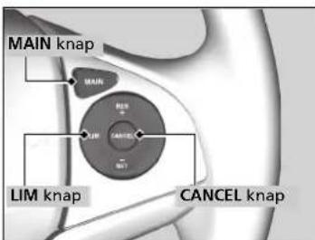 MAIN knap MAIN LIM knap CANCEL knap