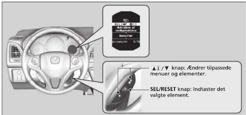 SEL: ← Nektilins af vollegendolice Annuller 40110456702 1/18 ▲↑/▼ knap: Ändrer tilpassede menuer og elementer. SEL/RESET knap: Indtaster det valgte element.