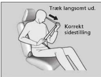 Træk langsomt ud. Korrekt sidestilling