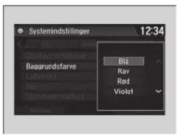 Systemindstillinger 12:34 Blå Rav Rød Violet