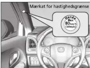 Mærkat for hastighedsgrænse Hends Max 80mm (600km)