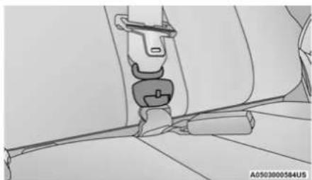 JEEP Compass (2021) - Second Row Center Seat Belt Operating Instructions - 2