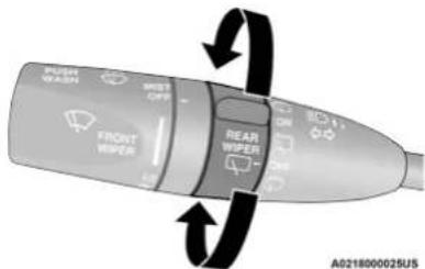 PUSH WASH MIST OFF FRONT WIPER REAR WIPER ON ECO A0218000025US