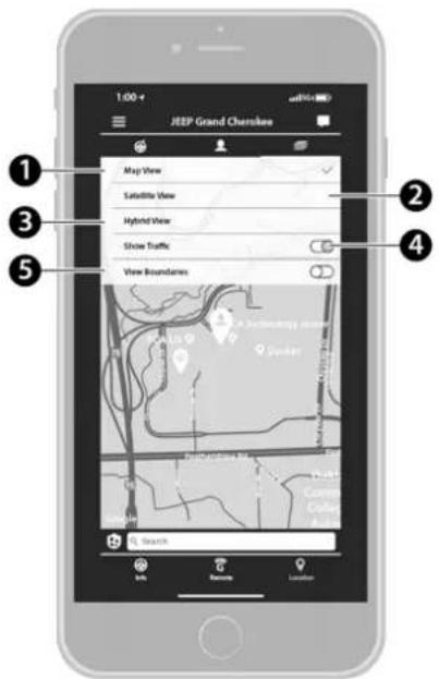 JEEP Grand Chersbee Map View Satellite View Hybrid View Show Traffic View Boundaries Search