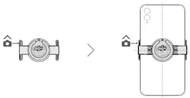 DJI OM 4 - Påsætning af telefonen - 1