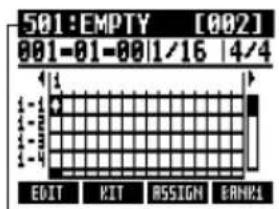 ZOOM R8 - 空のリズムパターン(パターン名が「EMPTY」のリズムパターン)を選ぶ - 1