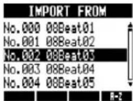 IMPORT FROM No.000 08Beat01 No.001 08Beat02 No.002 08Beat03 No.003 08Beat04 No.004 08Beat05