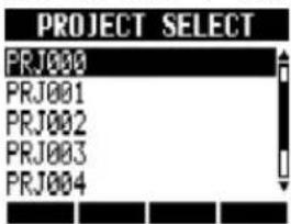 PROJECT SELECT PRJ000 PRJ001 PRJ002 PRJ003 PRJ004