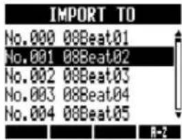 IMPORT TO No.000 08Beat01 No.001 08Beat02 No.002 08Beat03 No.003 08Beat04 No.004 08Beat05 R-2