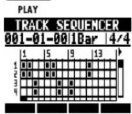 PLAY TRACK SEQUENCER 001-01-00 | 1Bar | 4/4 1 | 5 | 9 | 13 | 1 2 3 4