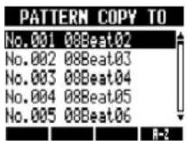 PATTERN COPY TO No.001 08Beat02 No.002 08Beat03 No.003 08Beat04 No.004 08Beat05 No.005 08Beat06 R-2