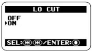 ZOOM H2 - LO CUT画面を呼び出します。 - 1