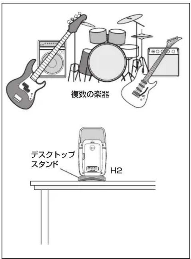 複数の楽器 デスクトップ スタンド H2