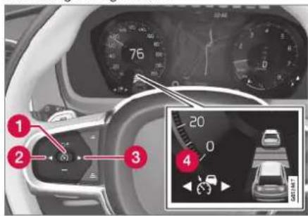 VOLVO S90 (2021) - Valg og aktivering af adaptiv fartpilot\*53 - 1