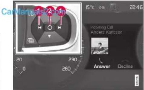 Car Manuals 20 15°C 22:46 Incoming Call Anders Karlsson Answer Decline
