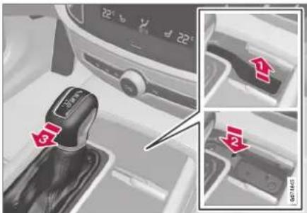 VOLVO S90 (2021) - Deaktivere automatisk gearvælgerspærring ^9 - 1