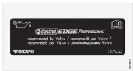 Castrol EDGE PROFESSIONAL recommended by Volvo / recommendé par Volvo / recomendado por Volvo / рекомендовано Volvo VOLVO 2019-01