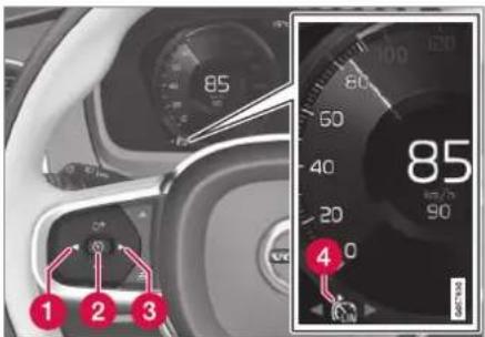 85 1 2 3 85 km/h 90 4