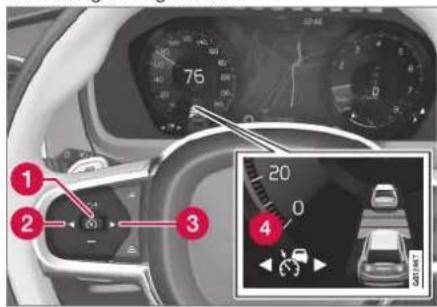 VOLVO V60 (2021) - Valg og aktivering af adaptiv fartpilot\*53 - 1