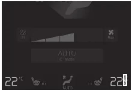 Off Max AUTO Climate 22°C AUTO 22℃
