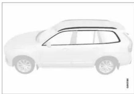 VOLVO XC90 (2021) - Rengøre udvendige plastic-, gummi- og pyntedele - 1