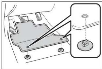 Technical diagram showing a mechanical component with labeled parts and an inset view of a base with a circular component.