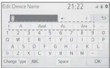 Edit Device Name 21:22 A And As Are 1 2 3 4 5 6 7 8 9 0 Q W E R T Y U I O P A S D F G H J K L O Z X C V B N M - Change Type ABC Space OK
