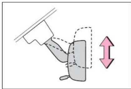 Diagram showing a hand pressing down a wall with a double-headed arrow indicating vertical displacement (no text or symbols)