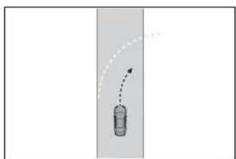Simple line drawing of a bottle with a curved arrow indicating motion or direction (no text or symbols)