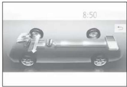 Top-down view of a car with visible wheels and engine, captured at 8:50 (no text or symbols on the car itself)