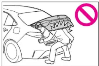 Illustration showing a person carrying a car with a 'no' symbol, indicating no traffic or restriction.