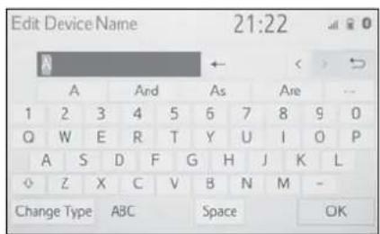Edit Device Name 21:22 A And As Are ... 1 2 3 4 5 6 7 8 9 0 Q W E R T Y U I O P A S D F G H J K L Z X C V B N M - Change Type ABC Space OK