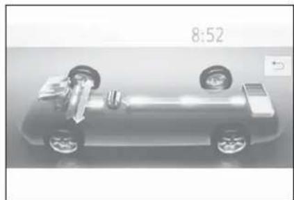 Cutaway view of a car showing engine, wheels, and exhaust components (no text or symbols)