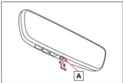 Line drawing of a curved device with labeled component A (no text or symbols beyond label)