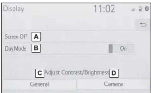 TOYOTA RAV4 Hybrid (2021) - Displaying the screen adjustment screen - 2