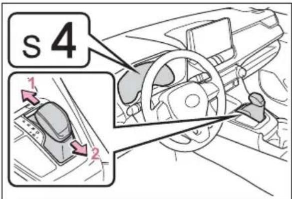 TOYOTA RAV4 Hybrid (2021) - Changing shift ranges in S mode - 1