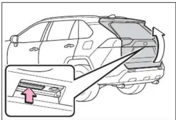 TOYOTA RAV4 Hybrid (2021) - ■ Using the back door opener switch - 1