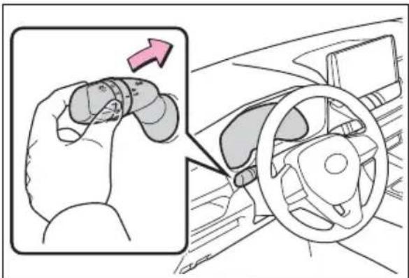 TOYOTA RAV4 Hybrid (2021) - Turning the high beam on/off manually - 1