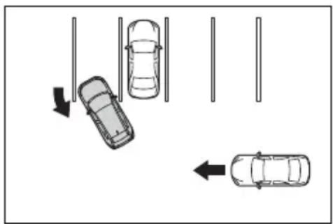 TOYOTA RAV4 Hybrid (2021) - ■ Detection area of the Parking Support Brake function (rear-crossing vehicles) - 6