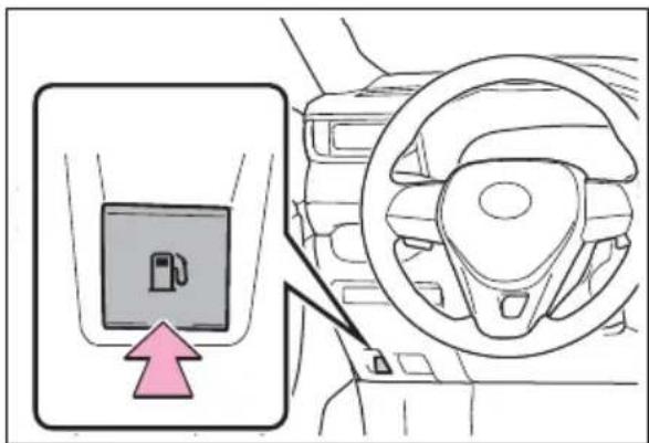 TOYOTA RAV4 Hybrid (2021) - Opening the fuel tank cap - 1
