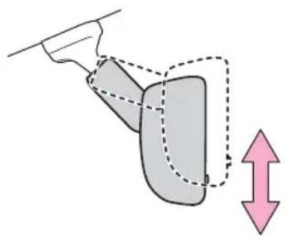 TOYOTA RAV4 Hybrid (2021) - Adjusting the height of rear view mirror - 1