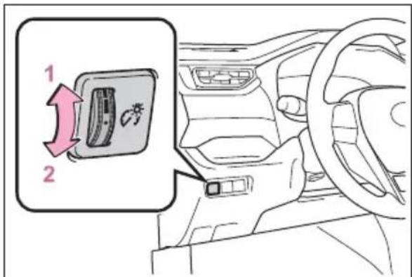 TOYOTA RAV4 Hybrid (2021) - Instrument panel light control - 1