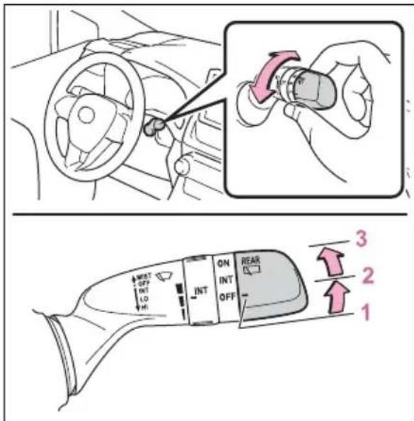 TOYOTA RAV4 Hybrid (2021) - Operating the wiper lever - 1