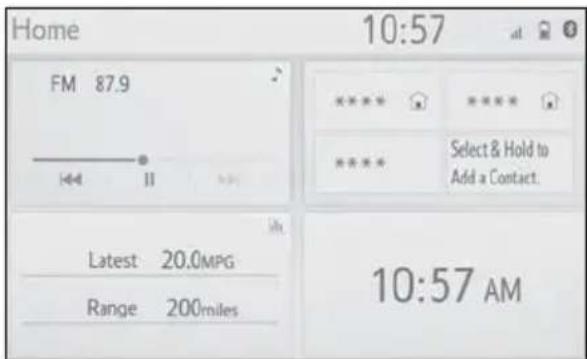 TOYOTA RAV4 Hybrid (2021) - Home screen operation - 2