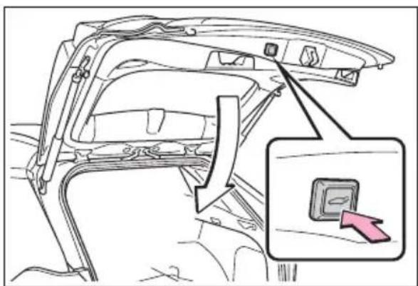 TOYOTA RAV4 Hybrid (2021) - ■ Using the power back door switch on the back door - 1