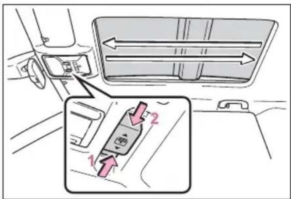 TOYOTA RAV4 Hybrid (2021) - ■ Opening and closing the electronic sunshade - 1
