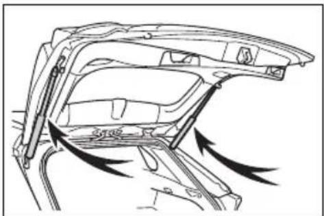 TOYOTA RAV4 Hybrid (2021) - ■Back door damper stays - 1