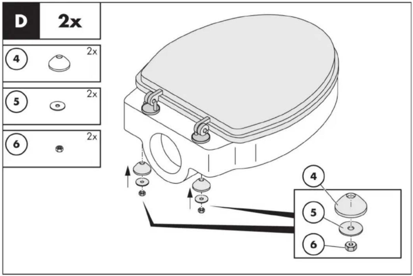 D 2x ④ 2x ⑤ 2x ⑥ 2x 4 5 6